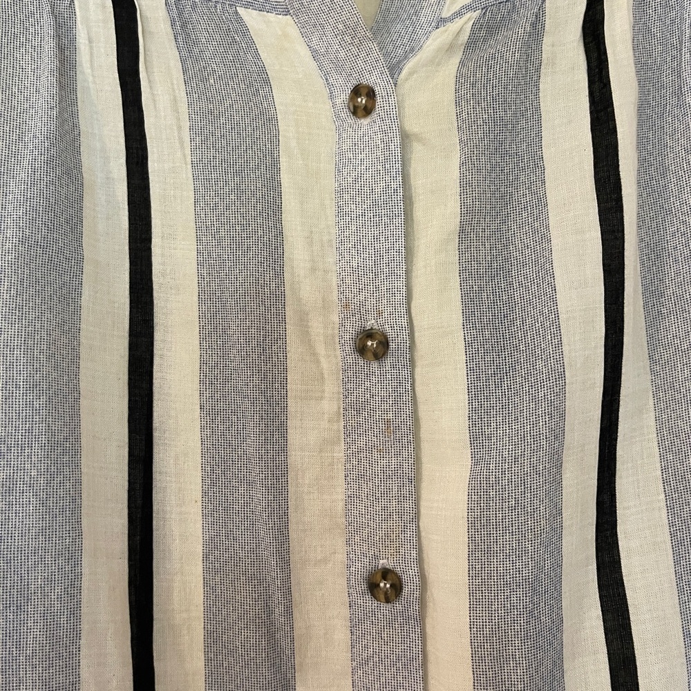Striped Button-Up Blouse - Picture 3 of 5